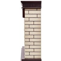 Firelight Bricks 25 (камень бежевый/шпон темный дуб) Image #3