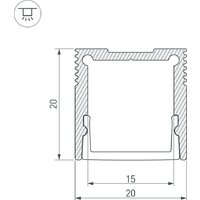 Arlight SL-Slim20-H20-2000 Anod+Opal 036836 Image #2