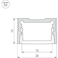 Arlight SL-Slim20-H13-2000 Anod+Opal 036835 Image #2