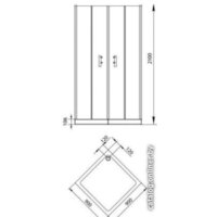 Aquanet Alfa Cube NAA1142 90x90 (прозрачное стекло) Image #2