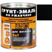 Dali По ржавчине 3 в 1, 2 л (черный, RAL 9005)
