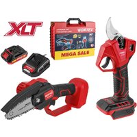 Wortex 1329851 (цепная пила, секатор, 1 АКБ, кейс)