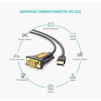 Ugreen CR104 20223 USB-А 2.0 - DB9 RS-232 (3 м) Image #3