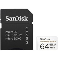 SanDisk High Endurance microSDXC SDSQQNR-064G-GN6IA 64GB (с адаптером) Image #1