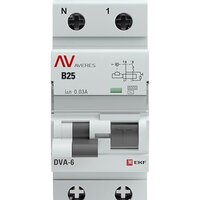 EKF Averes DVA-6 2P 25А 30мА (B) 6кА тип AC rcbo6-1pn-25B-30-ac-av Image #3