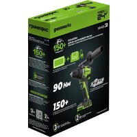 Greenworks GD24DD90 3707507CUD (с 2-мя АКБ) Image #3