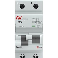EKF Averes DVA-6 2P 25А 30мА(C)6кА тип AC rcbo6-1pn-25C-30-ac-av Image #3