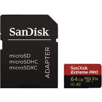 SanDisk Extreme PRO microSDXC SDSQXCU-064G-GN6MA 64GB (с адаптером)
