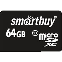 SmartBuy microSDXC (Class 10) 64GB + SD-адаптер (SB64GBSDCL10-01)