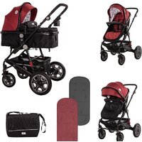 Lorelli Lora 2021 (2 в 1, luxe red elephants)