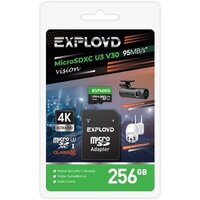 Exployd Vision microSDXC 256GB EX256GCSDXC10-U3-V30 (с адаптером)