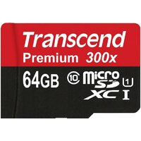 Transcend microSDXC UHS-I 300x Premium (Class 10) 64GB [TS64GUSDU1] Image #2