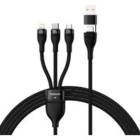 Baseus CASS030101 USB-C/A - USB-C, microUSB, Lightning (1.2 м, черный) Image #1