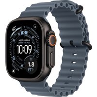 Apple Watch Ultra 3 LTE 49 мм (титановый корпус, черный/синий, ремешок из эластомера)