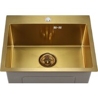 Melana ProfLine D5343HG (сатин золотой, глубина 22 см, сталь 3 мм)