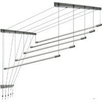 Comfort Alumin Group Потолочная 5 прутьев Silver Style 180 см (алюминий)