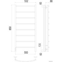 TERMINUS Классик П8 500x850 бп электро (хром) Image #2