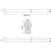 Uniel ULS-N21-2835-120LED/m-8mm-IP67-220V-8W/m-50M-DW Image #8