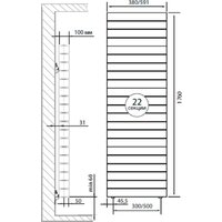Royal Thermo PianoForte Tower 500 new/Silver Satin - 22 секций Image #3
