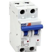 КЭАЗ 2P C 40А 6кА OptiDin BM63-2C40-УХЛ3 260606