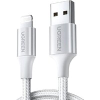 Ugreen US199 60161 USB Type-A - Lightning (1 м, белый/серебристый) Image #1